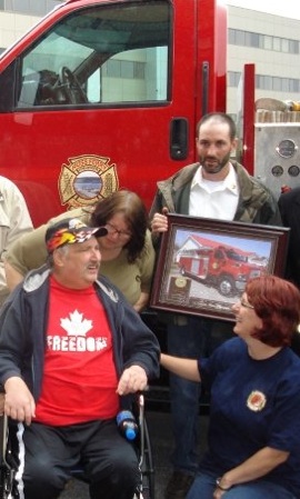 Top row: Ruby MacPherson and current Chief Sandy Hawley. Bottom row: retired Chief Charlie MacPherson and Jody MacDonald. 